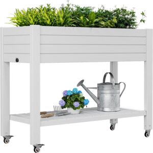 Tall Raised Garden Bed with Wheels Tall Raised Garden Bed with Wheels